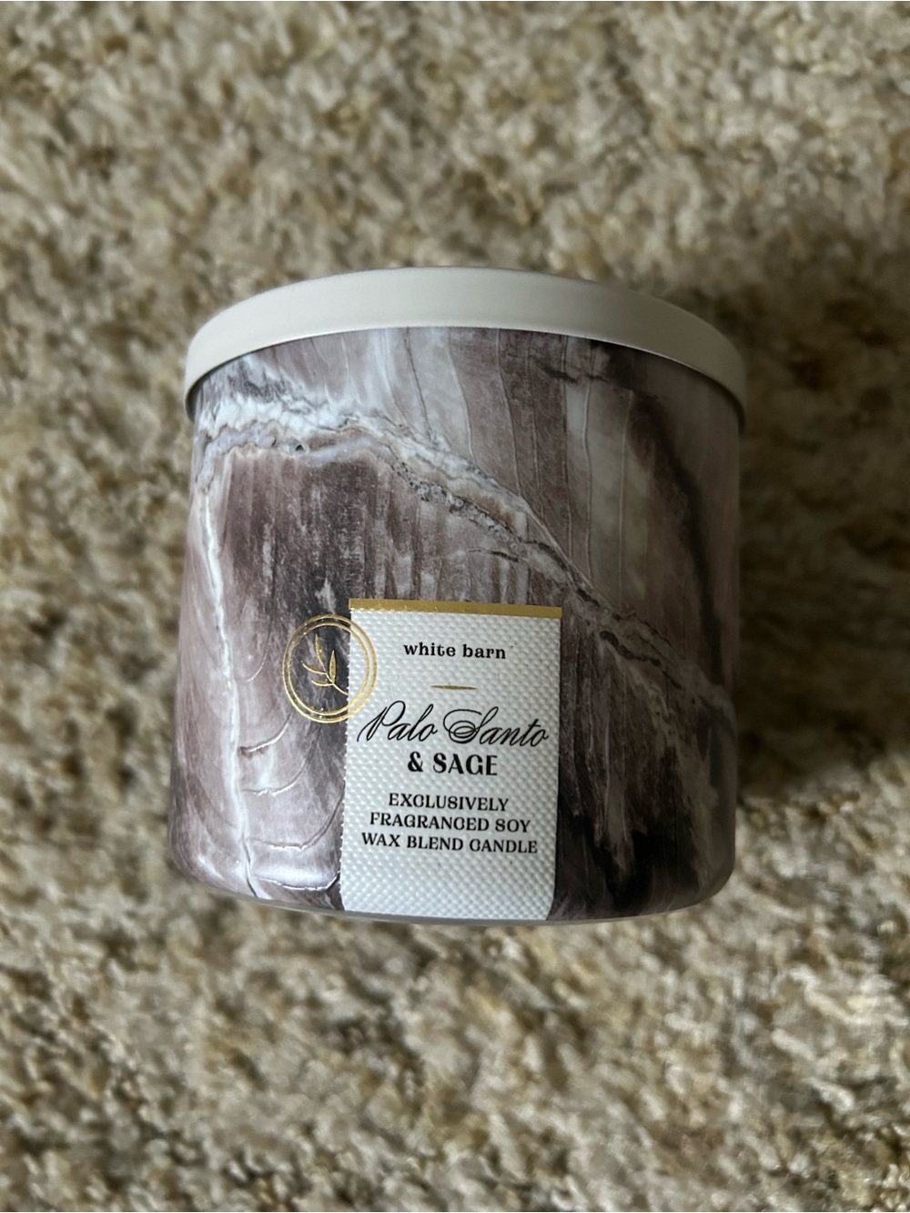 Bath & Body Works White Barn Palo Santo & Sage 3 Wick Candle